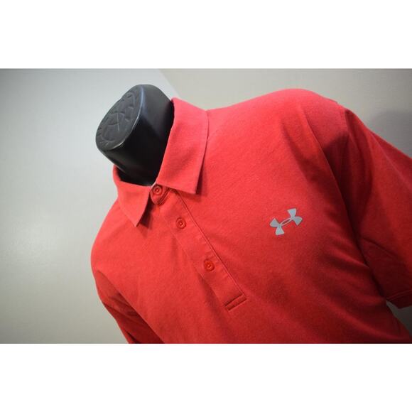 41725 Mens Under Armour Golf HeatGear Loose Cotton Blend Golf Polo Shirt 2XL XXL - Picture 1 of 9